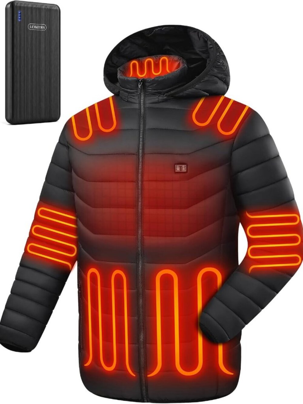 Unisex Heated Ski Jacket with 10000mAh Battery - Warm, Stylish & Functional